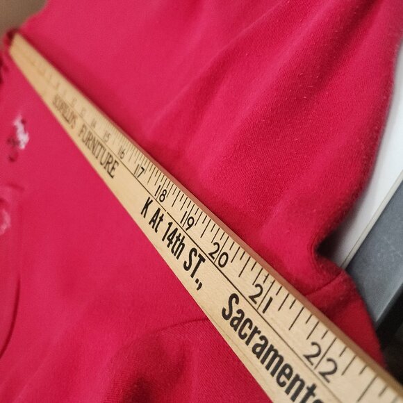 Vintage Disneyland Resort Red Boxy Crop Long Sleeve Top Size XL - Picture 10 of 10